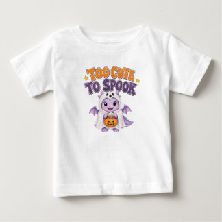 Süßer lila Geister-Drache Baby Halloween T-shirt