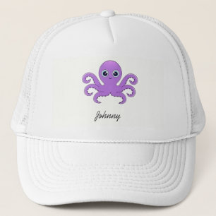Süßer lila Oktopus grün Truckerkappe
