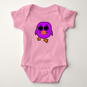 Süßer lila Vogel Baby Strampler