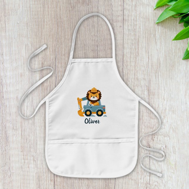Süßer Löwe Bagger Kinderschürze (Von Creator hochgeladen)