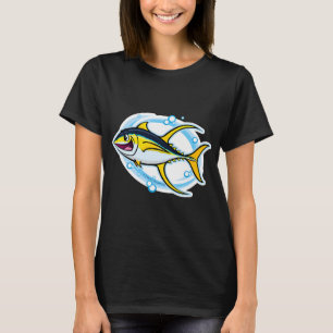 Süßer Löwe mit Angelweste beim Fischen T-Shirt