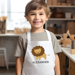 Süßer Löwe personalisiert Kinderschürze