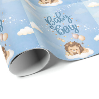 Süßer Löwenkönig Baby Junge Verpackungspapier Geschenkpapier
