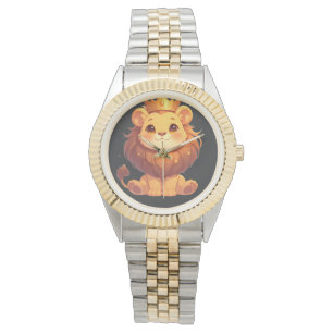 Süßer Löwenkönig [Produkt] Kawaii-Krone Tiergesche Armbanduhr