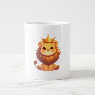 Süßer Löwenkönig [Produkt] Kawaii-Krone Tiergesche Jumbo-Tasse