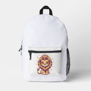 Süßer Löwenkönig [Produktname] Lustiges Tiergesche Bedruckter Rucksack