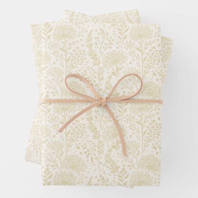 Süßer Löwenzahn Goldenes Weizen - Neutral Geschenkpapier Set (Beispiel)