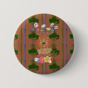 Süßer lustiger Baby Löwenkönig Hakuna Matata neues Button