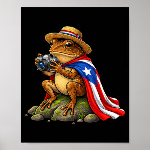 Süßer lustiger Coqui-Frosch Puerto Rico Poster