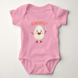 Süßer Lustiger Ei Cartoon Baby Body   Lachend Strampler