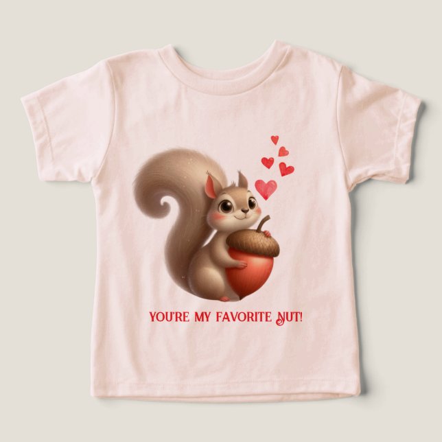 Süßer lustiger Eichhörnchen Valentinstag (Design Vorderseite)