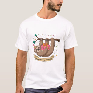 Süßer Lustiger Faultier Alles Gute Zum Geburtstag T-Shirt