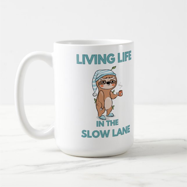 süßer lustiger Faultier Kaffeetasse (Links)