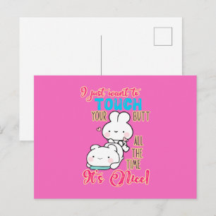 Süßer Lustiger Hase Ich Will Nur Deinen Hintern Be Postkarte