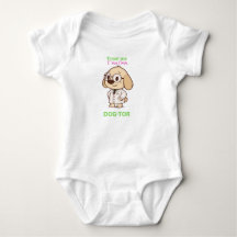 Süßer lustiger Hund-Tor Baby-Body