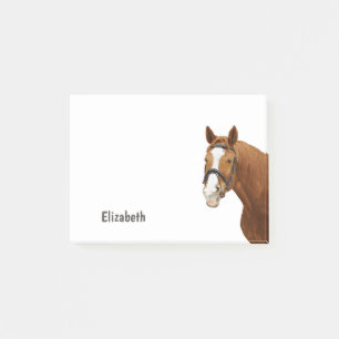 Süßer lustiger Pferd personalisierter Name Post-it Klebezettel