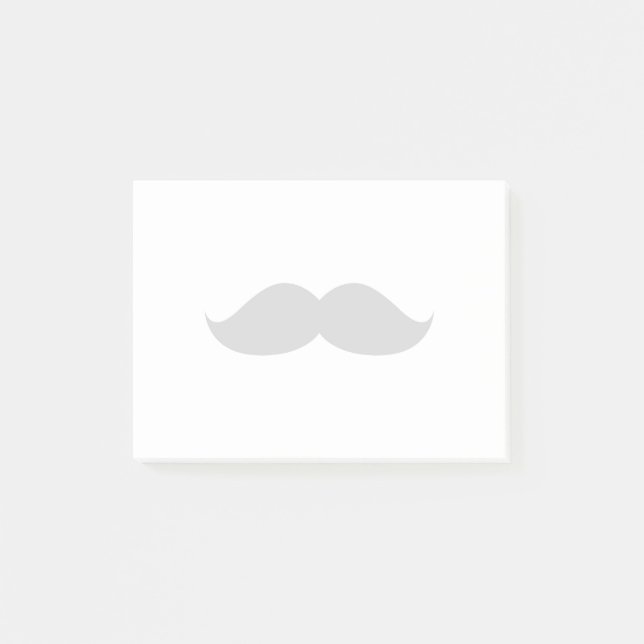 Süßer lustiger schwarzer Schnurrbart Post-it Klebezettel (Vorderseite)