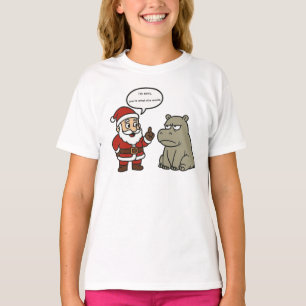 süßer, lustiger Weihnachtsmann und Nilpferd Weihna T-Shirt