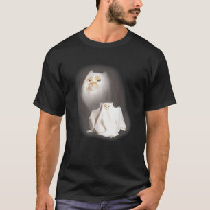 Süßer lustiger Zauberer-Katz-Geist seltsames Kätzc T-Shirt