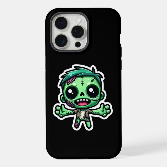 Süßer, lustiger Zombie iPhone Hülle (Rückseite)