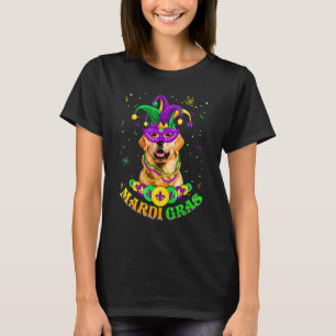 Süßer Mardi Gras Golden Retriever Hund Papa Hund M T-Shirt