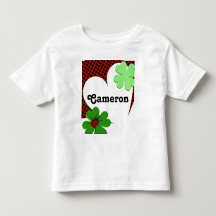 Süßer Marienkäfer & Kleeblatt 1. Geburtstag Kleinkind T-shirt