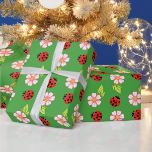 Süßer Marienkäfer und Gänseblümchen Muster Geschen Geschenkpapier
