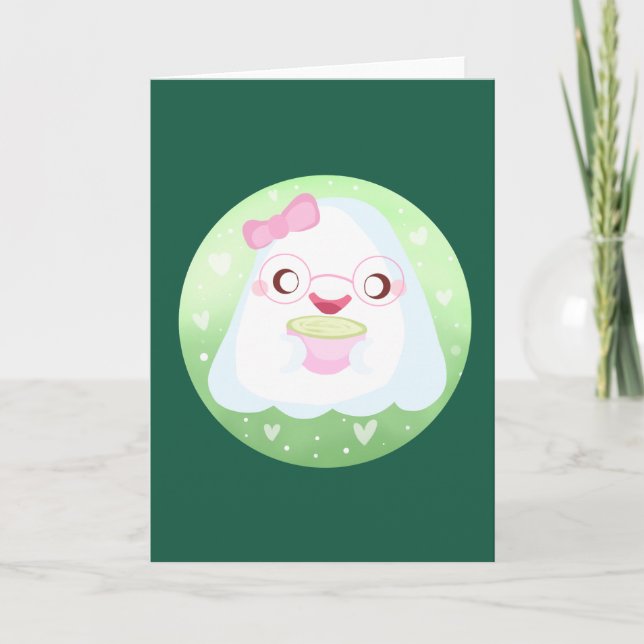 Süßer Matcha-Latte-Geist Karte (Vorderseite)