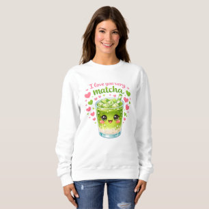 Süßer Matcha-Liebhaber Kuschel-Sweatshirt Sweatshirt
