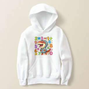 Süßer Mathe-Dinosaurier-Hoodie für Kinder zur Schu Hoodie