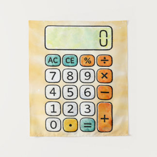 Süßer Mathe-Rechner-Poster für Kinder Wandteppich