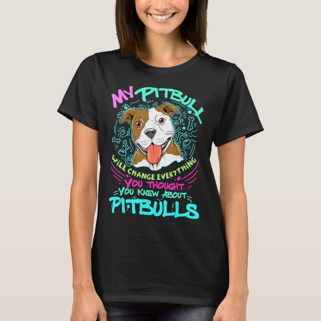 Süßer mein Pitbull-Geschenk Pit Bull Terrier T-Shirt (Vorderseite)