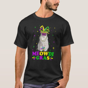 Süßer Meowdi Gras Ragdoll Katzen Karneval Maske Ma T-Shirt