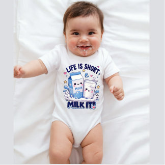 Süßer Milchliebhaber Baby Strampler