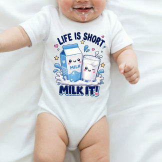 Süßer Milchliebhaber Baby Strampler