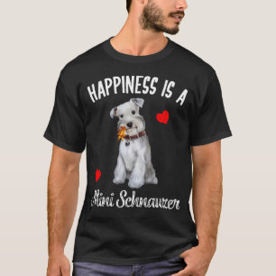 Süßer Mini-Schnauzer-Hund Herbstblatt-Herzen Haust T-Shirt