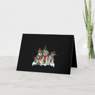 Süßer Miniaturschnauzer Weihnachten Hund