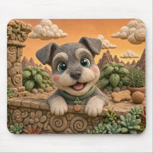 Süßer Miniaturschnauzer-Welpe, Babyhund Mousepad