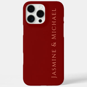 Süßer minimalistischer tiefer Rot- und Pfirsich-Ei iPhone 16 Pro Max Hülle