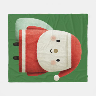 Süßer minimalistischer Weihnachtsmann Fleecedecke
