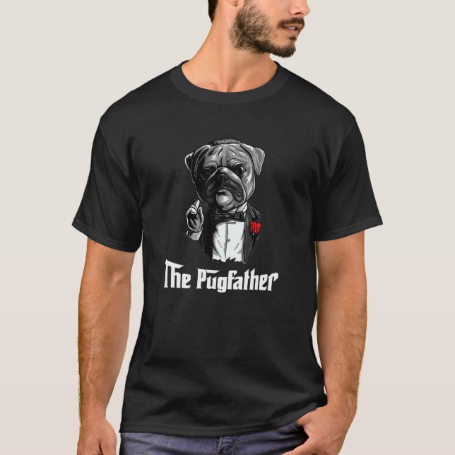 Süßer Mobster-Mops T-Shirt (Vorderseite)
