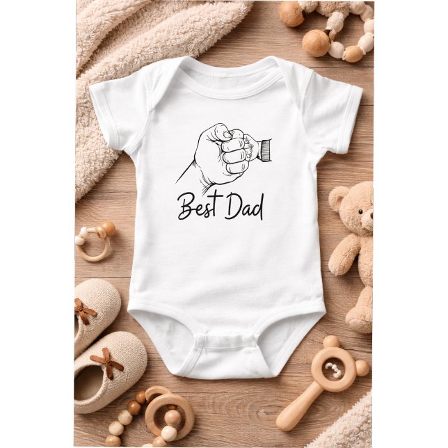 Süßer moderner bester Papa  Baby Strampler (Von Creator hochgeladen)
