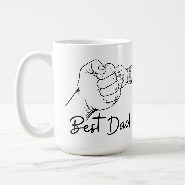Süßer moderner bester Papa  Kaffeetasse (Links)