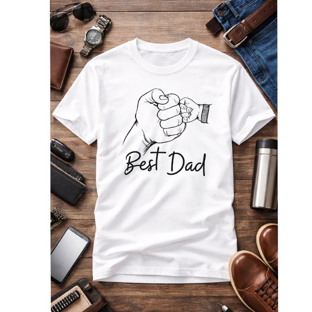 Süßer moderner bester Papa  T-Shirt (Von Creator hochgeladen)