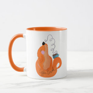 Süßer moderner Fuchs Kaffee Pause Tasse