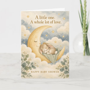 Süßer Mondhase, jede Menge Liebe, Babyparty Karte