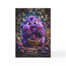 Süßer Monster Fantasy Waldkunst Berry Bandit