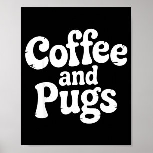 Süßer Mops-Hund Kaffee-Fan Haustier-Elternteil Bes Poster