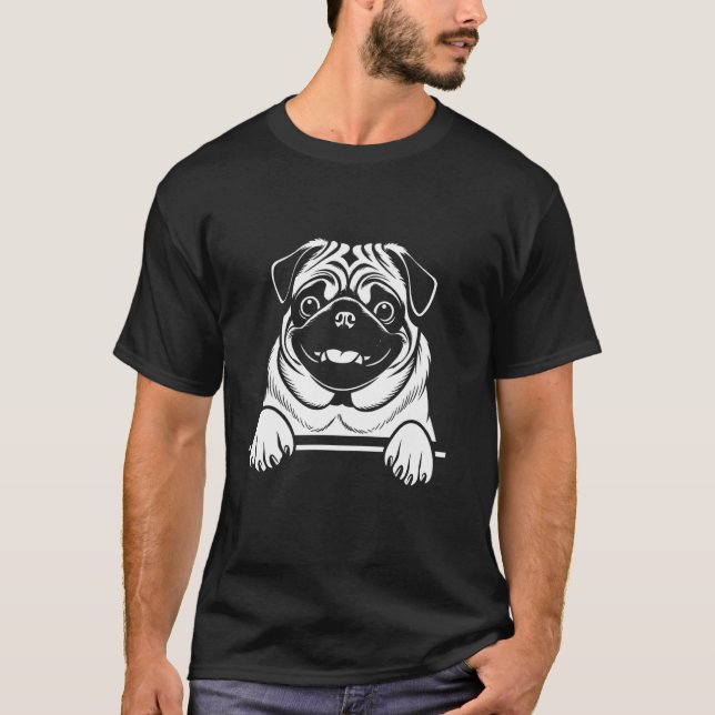 Süßer Mops-Hund T-Shirt (Vorderseite)