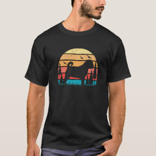 Süßer Mops-Hund-Welpe Retro-Sonnenuntergang T-Shirt